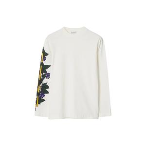 SS24 Drop Shoulder Sleeve T Shirt Women's Salt Crystal Burberry, Salt Crystal