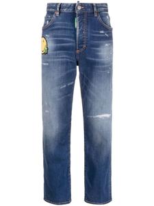 Dsquared2 прямые джинсы Smiley Boston, синий