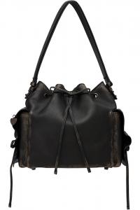 Acne Studios Коричневая сумка-ведро с множеством карманов