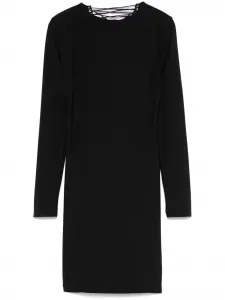 Платье мини с открытой спиной Maison Close, черный