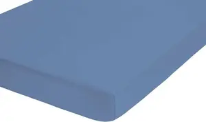 Простыня на резинке biberna Jersey-Elastic 0077866 цвет: лазурно-голубой, размер: 1x 140x200 см - 160x220 см Biberna