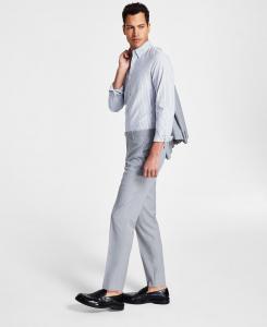 Мужские облегающие шерстяные костюмные брюки из акульей кожи Bar III