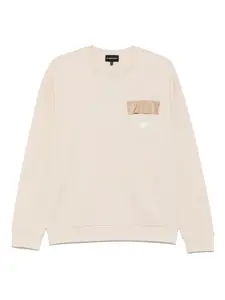 Толстовка с нашивкой-логотипом Emporio Armani Kids, нейтральный