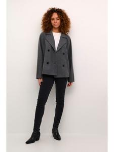 Зимняя куртка Kaffe, серый меланж