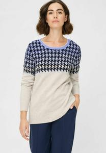 Джемпер Olsen PULLOVER MIT EFFEKTVOLLEN PANNEAUX-MUSTER, Blau/Blue