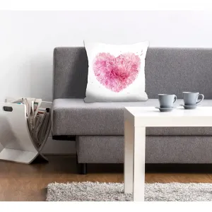 Подушка для декора queence Цветочное сердце с цветочным сердцем Queence, Rosa + bedruckt