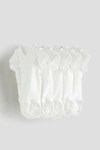 В упаковке 5 боди с запахом H&M, белый