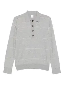 Рубашка поло в полоску Eleventy, серый