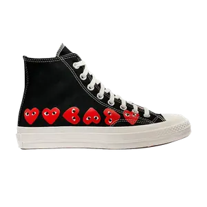 Кроссовки Converse Comme des Garçons PLAY x Chuck 70 High 'Multi Heart - Black', черный