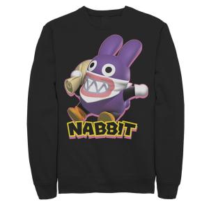 Мужской свитшот с логотипом Nintendo Super Mario Nabbit Action Pose Portrait Licensed Character