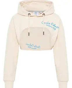 Модная укороченная толстовка оверсайз Carlo Colucci, белый