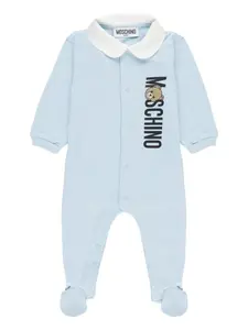 Ромпер с логотипом Moschino Kids, синий