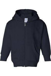 Толстовка с капюшоном Rabbit Skins Toddler с застежкой-молнией из флиса, темно-синий