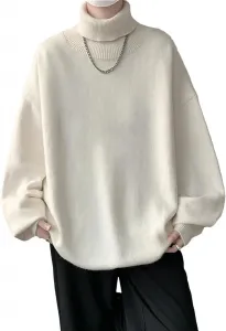 Мужской оверсайз водолазка зимняя однотонная