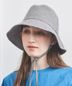 Шляпа в клетку «Гингем» с защитой от ультрафиолета United Arrows, цвет Black