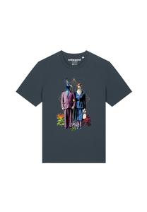 Футболка с принтом FANCY BIRDS watapparel, антрацит