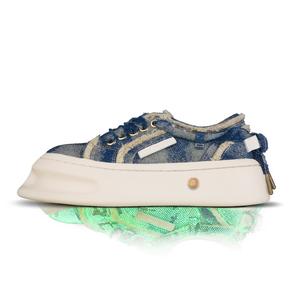 24SSHOOF Horseshoes | Кеды из флуоресцентной джинсовой серии Canvas Shoes Unisex Low-Top Blue/бежевого цвета Hoof Goldmine