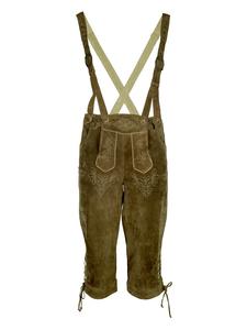 Кожаные брюки мужские PK5NWEOL оливкового цвета JCC