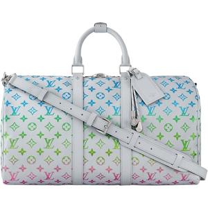 LOUIS VUITTON Дорожная сумка Keepall 45L с кожаной отделкой