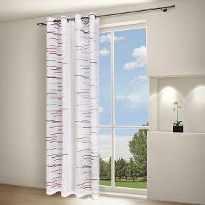 Штора с люверсами Gerster Coco, 245 см, красный