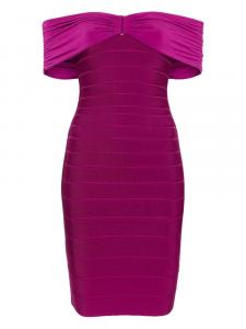 Платье мини Celine Hervé Léger, фиолетовый