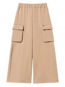 Брюки из хлопковой смеси TWINSET Kids, нейтральный