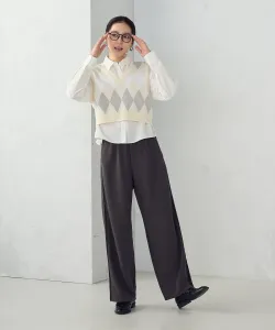 Жилет с V-образным вырезом и ромбовидным узором Comme Ca Ism, цвет Ivory