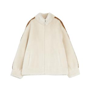ELLE Вельветовая куртка женская Ecru с отложным воротником