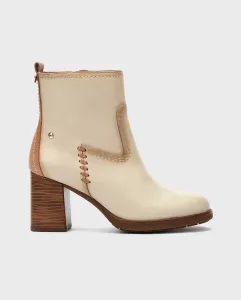 Женские кожаные ботинки на молнии Pikolinos, кремовый