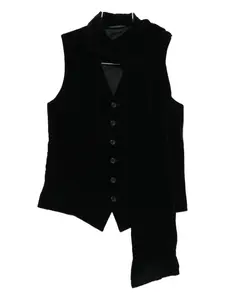 Бархатный жилет Yohji Yamamoto, черный