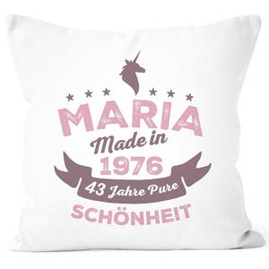 Наволочка, подарок женщине, персонализированный мотив, год рождения, наволочка с именем, персонализированные подарки на день рождения, декоративная подушка с единорогом SpecialMe, белый, унисейз