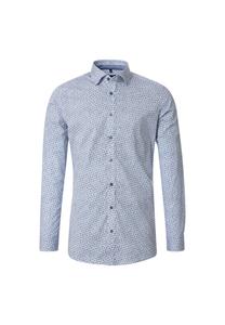 Мужская деловая рубашка с принтом, облегающая боди Venti, синий