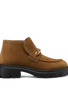 Ботинки Soluxe Husdon с цепочным декором Stuart Weitzman, коричневый