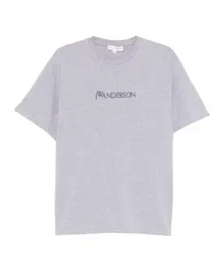 Футболка с вышитым логотипом Jw Anderson, серый