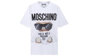 MOSCHINO Футболка с рукавом дроп-шоулд женская белая