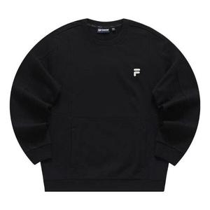 Свитер graphic sweater 'black white' Fila Fusion, черный
