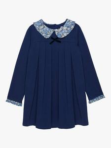 Детское платье с длинными рукавами из бархата с бантом Trotters