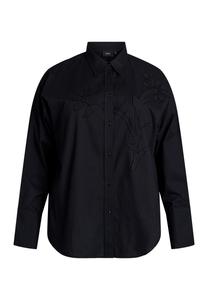 Блуза Zizzi MIT TON-IN BLUMENSTICKEREI, Black