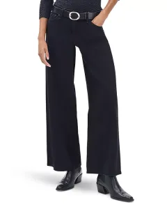 Джинсы Aiden с высокой посадкой и широкими штанинами, черные. Rag & Bone, черный