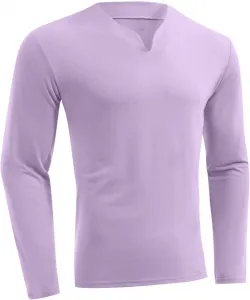 Футболка Plus Size для мужчин 4x-5x с длинным рукавом и V-образным вырезом, влагоотводящая