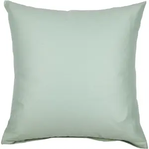 Наволочка Colors Mako Satin с молнией, однотонная, тонкая нить, 100% хлопок Janine, зеленый