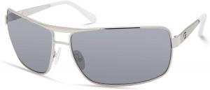 GUESS мужские солнцезащитные очки-пилоты Wrapped Navigator, Shiny Light Nickeltin