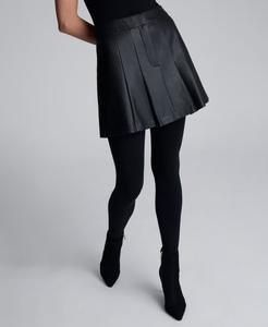 Женская плиссированная мини-юбка из искусственной кожи Kenneth Cole, Black