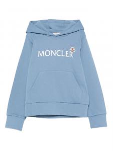 Толстовка с капюшоном и принтом логотипа Moncler Enfant, синий