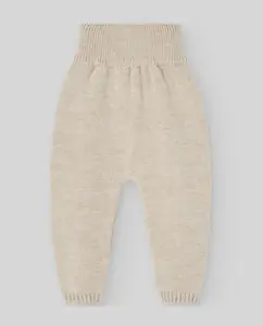 Детские вязаные леггинсы коллекции Esencial Paz Rodríguez, бежевый