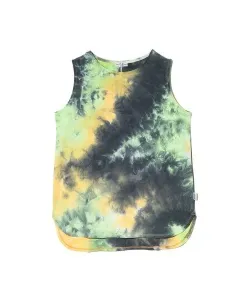 Женская майка GENTIL/Genty с круглым вырезом и закругленным низом, окрашенная в технике тай-дай Gsc Womens Select, цвет Yellow