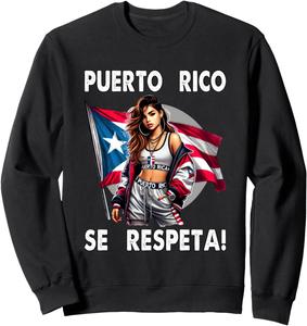 Толстовка с изображением протеста для девочек Puerto Rico Se Espeta PR Flag Boricua Puerto Rico Se Respeta Collection, More Here, черный