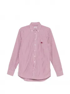 Рубашка с отделкой в полоску Etro, красный