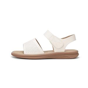 ZULIZ Женские сандалии с открытым носком и одной застежкой экрю, цвет Ecru