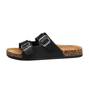 NANJIREN Слайдеры с композитной подошвой нескользящие износостойкие амортизирующие унисекс черные, цвет Black